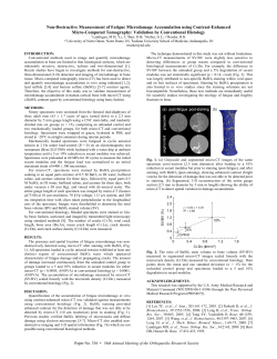 Non-Destructive Measurement of Fatigue Microdamage