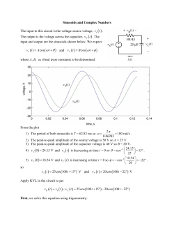 Sinusoids and Complex Numbers