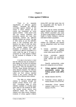 Crime against Children - National Crime Records Bureau