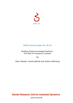 Peter Maskell, et al. Building Global Knowledge Pipelines