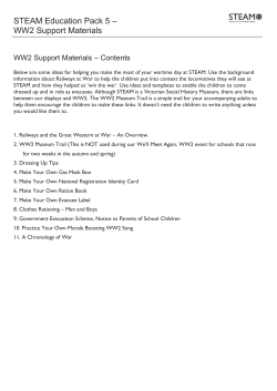 STEAM Education Pack 5 &ndash; WW2 Support Materials