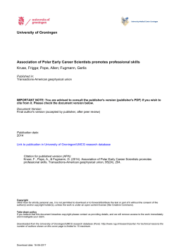 Association of Polar Early Career Scientists Promotes Professional