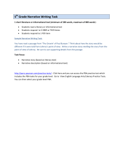 5 Grade Narrative Writing Task