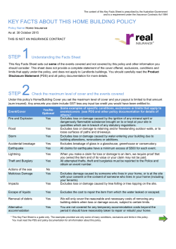 Home Key Facts Sheet
