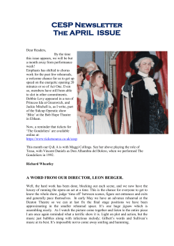 CESP Newsletter The APRIL ISSUE