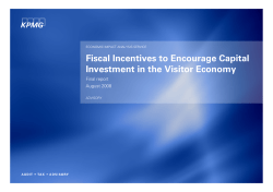 Fiscal Incentives to Encourage Capital Investment in the