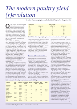 The modern poultry yield (r)evolution