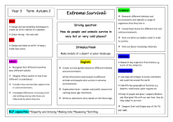 Extreme Survival - Kitwell Primary School