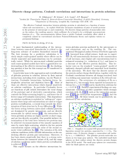 Discrete charge patterns, Coulomb correlations and interactions in
