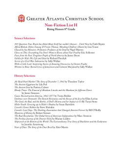 Non-Fiction List H - Greater Atlanta Christian Schools