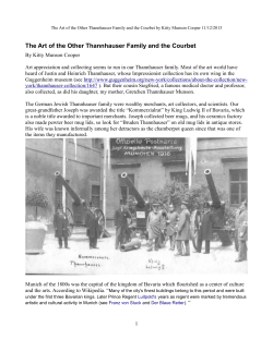 The Art of the Other Thannhauser Family and the Courbet
