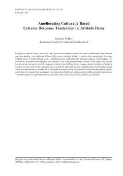 Ameliorating Culturally Based Extreme Response Tendencies To