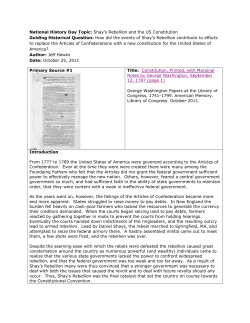 Shay`s Rebellion and the U.S. Constitution Thematic Primary Source
