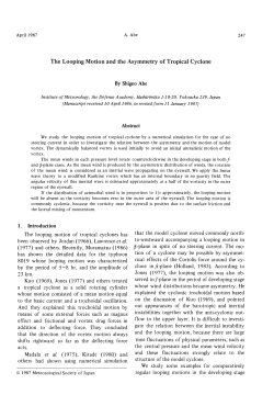 The Looping Motion and the Asymmetry of Tropical Cyclone