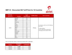 MRP 35 - Discounted ISD Tariff Pack for 16 Countries