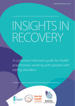 Insights in Recovery: A consumer