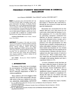 FRESHMAN STUDENTS` MISCONCEPTIONS IN CHEMICAl