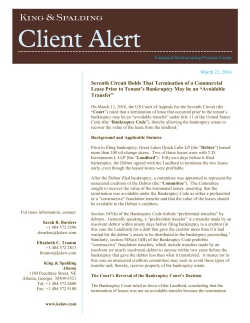 Seventh Circuit Holds That Termination of a Commercial Lease Prior