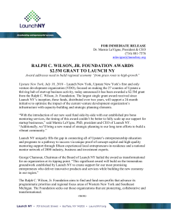ralph c. wilson, jr. foundation awards $2.5m grant to launch ny