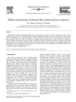 Stiffness measurements of diamond fibre reinforced plastic composites