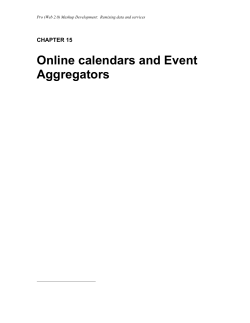 Online calendars and Event Aggregators
