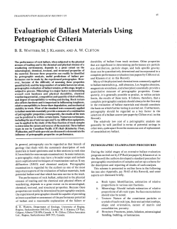 Evaluation of Ballast Materials Using