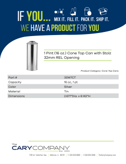Spec: 1 Pint (16 oz.) Cone Top Can with Stolz 32mm REL Opening