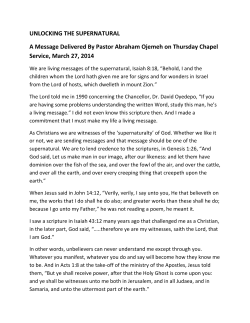 unlocking the supernatural