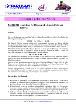 Disposal Guidelines for Lithium Batteries