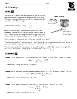 10.1 Density - CPO Science