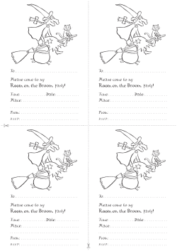 ROOM ON THE BROOM party invitations