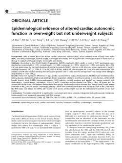 Epidemiological evidence of altered cardiac autonomic function in