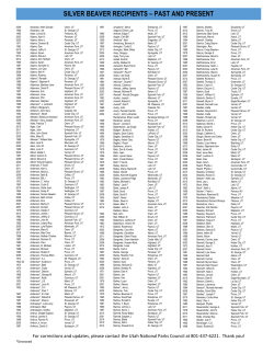 silver beaver recipients – past and present