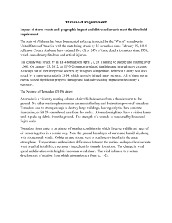 Threshold Requirement Impact of storm events and geographic