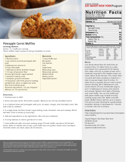 Pineapple Carrot Muffins | ESNY
