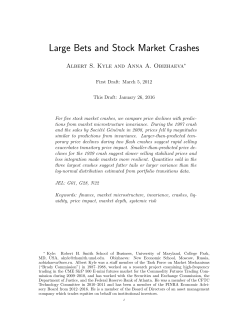 Large Bets and Stock Market Crashes