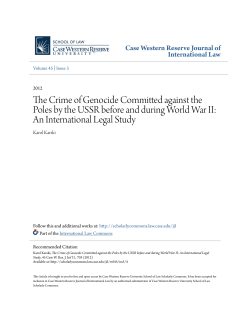 The Crime of Genocide Committed against the Poles by the USSR