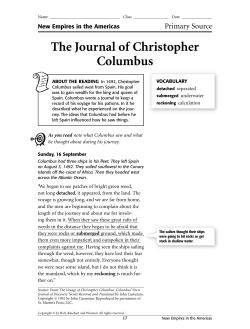 The Journal of Christopher Columbus