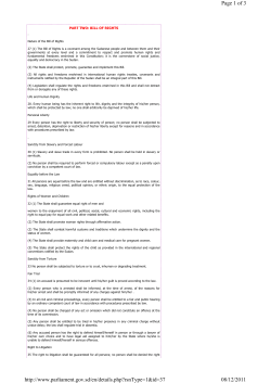 Interim Constitution of Sudan 2005 - Part Two - Bill of Rights