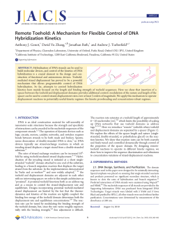Remote Toehold: A Mechanism for Flexible Control of DNA