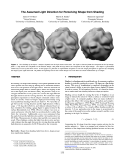 The Assumed Light Direction for Perceiving Shape from