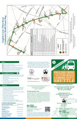 English Creek-Tilton Road Community Shuttle