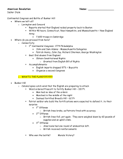 Battle of Bunker Hill - Miss Subler`s Social Studies Site