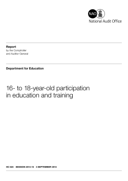 16-to 18-year-old-participation in education and training
