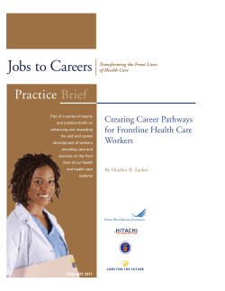 Creating Career Pathways for Frontline Health