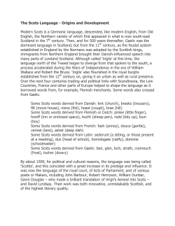 The Scots Language - Origins and Development