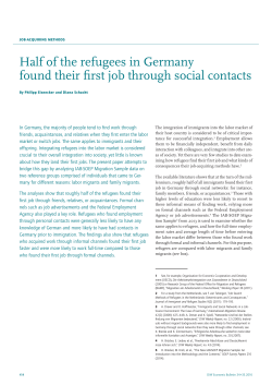 Half of the refugees in Germany found their first job through social
