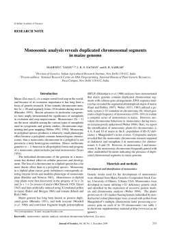 Monosomic analysis reveals duplicated chromosomal segments in