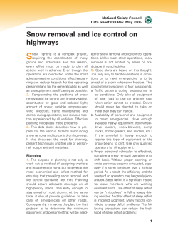 Snow removal and ice control on highways