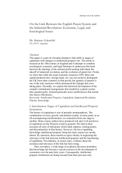 On the Link Between the English Patent System and the Industrial
